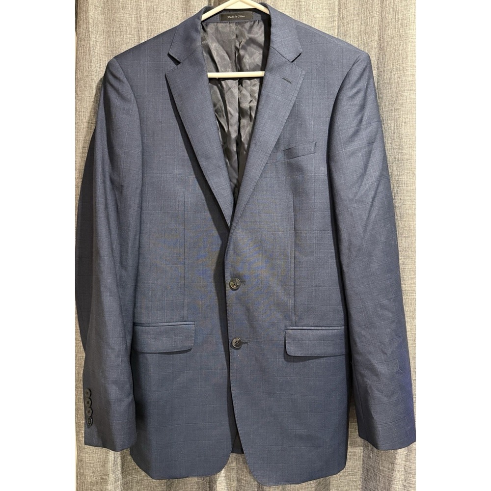 Calvin Klein Mens Slim fit Suit Jacket Blazer‎ Blue Slight pattern No Size Tags